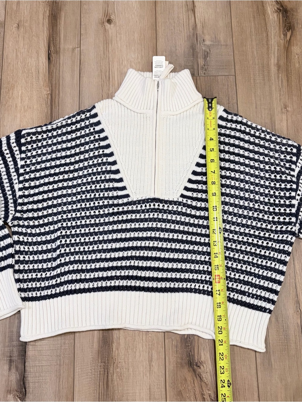 Aerie Coastal Grandmacore Nautical Stripe Oversized Sweater S Preppy Hamptons - Picture 8 of 9